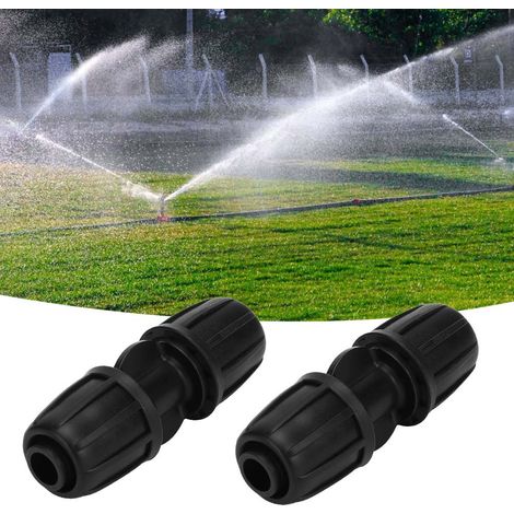 Lot de 10 raccords droits pour tuyau d'arrosage goutte à goutte de 16 mm en PE, compatibles avec les systèmes d'irrigation de jardin. (1/5)