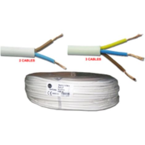 Tubo cavo elettrico 2x1,00 mm 100 m bianco