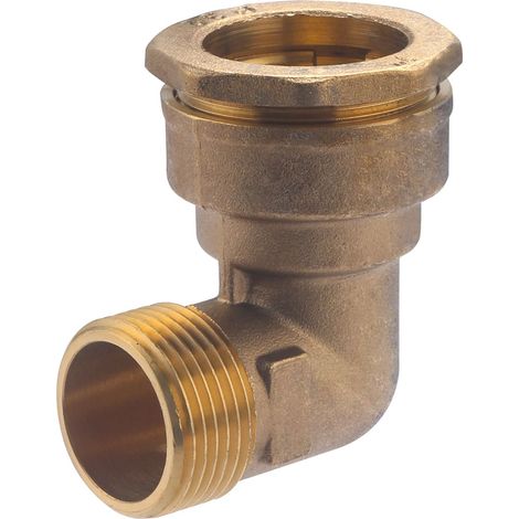 Noyon & Thiebault – Raccord laiton mâle pour tuyau polyéthylène – Filetage plomberie – Ø 32 mm – Serrage par écrou – Longueur 26 mm – Largeur 34 mm