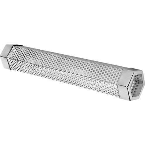 Tube fumoir en forme de losange de 30 cm (12 pouces) en acier inoxydable pour granulés de bois et fruits, outils de barbecue (1/5)