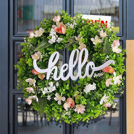 Guirlande Porte Faux Fleurs Cadre Fil Métallique Intérieur Et Extérieur Décoratif Avec Corde Réglable 1 Pièce (1/5)