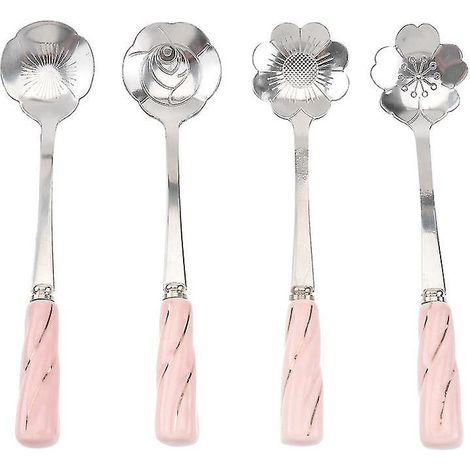 4 cuillères à café à fleurs