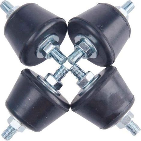 Conical Silent Block for Air Conditioner M8 Anti Vibration Foot with Nuts and Washers Set of 4 M8 Silent Block Wall Mount for Reversible Air Conditioner Wall Bracket (1/5)