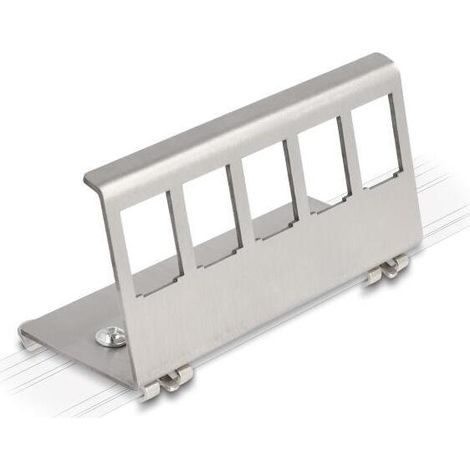 Delock 88141 soporte metÁlico keystone de 5 puertos para riel din