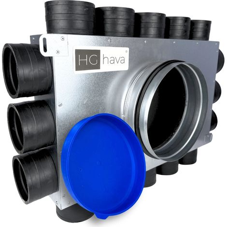 Boîte de distribution de ventilation FI 200 pour tuyau 16X FI 75 (1/5)