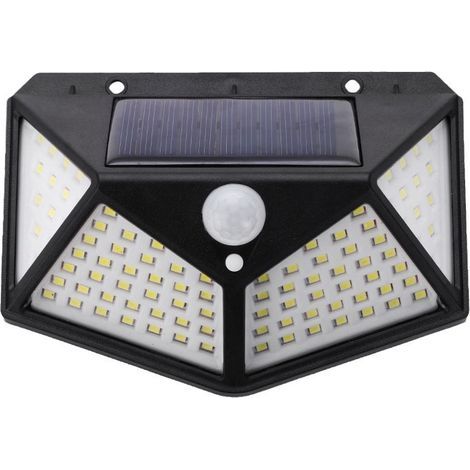 Waterproof solar light – 3 lighting speeds – 100 LEDs, 18650 batteries, motion sensor (1/5)