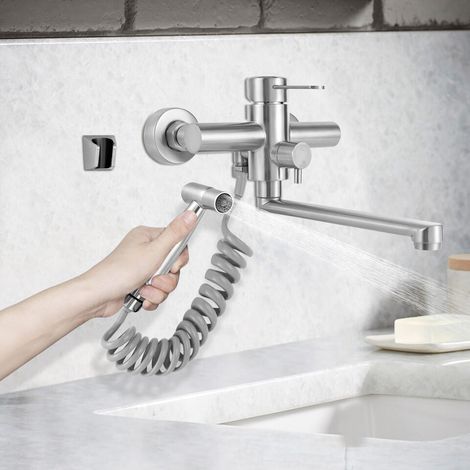 Wasserhahn Küchenarmatur mit Spritzpistole 360° Wandmontage Küche Wasserhahn (1/5)