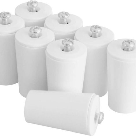 8er-Pack weiße PVC-Rollladenstopper, 40 mm, 8 Stück/Set, 40-mm-Rollladenstopper inklusive Schrauben, weiße Stopper (1/4)