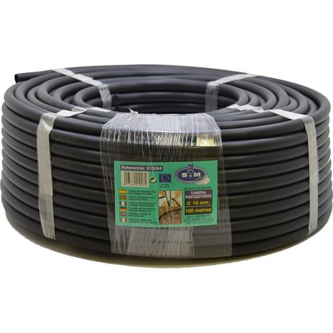 Tuyau Arrosage Goutte à Goutte - 100 m - Polyéthylène - 16 mm - Noir - Jardin (1/4)