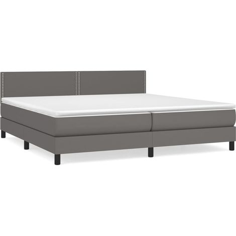 Maison Exclusive - Boxspringbett mit Matratze Grau 200x200 cm Kun (1/5)