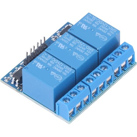 3-Kanal-Relaismodul, Hochspannungs-Relaisplatine mit isoliertem Optokoppler, High/Low-Pegel-Triggerung, 12 V, 3,3 V–12 V (1/5)