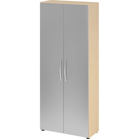 bümö basic Aktenschrank - 5 Ordnerhöhen   Ahorn/Silber (1/5)