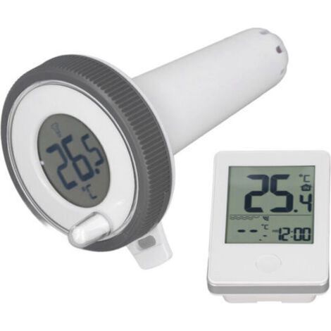 Thermometre Piscine - Sans Fil 60 M - Ecran LCD - Etanche IP67 - Affichage Celsius Fahrenheit - Pour Piscine Spa Aquarium - 1 Unite (1/3)