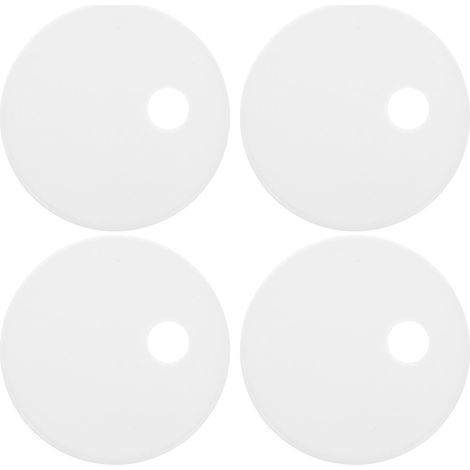 Cache-vis WC - Lot de 4 - Plastique Blanc - 60mm - Protection Charnières - Salle de Bain (1/5)