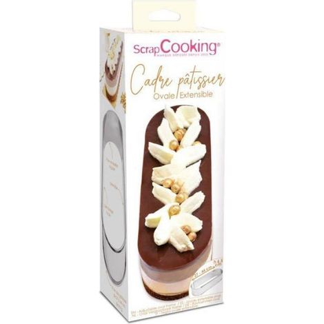 Cadre Ovale Extensible Ajustable Pour Pâtisseries Ovales - Scrapcooking (1/4)