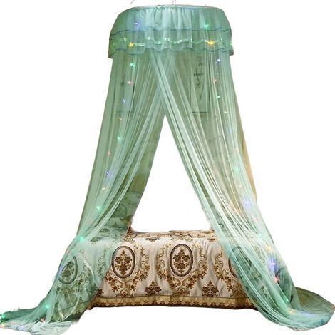 Dosel para cama de niña con estrellas brillantes. Apto para camas individuales, camas dobles y camas king size. Dosel para cama estilo princesa. Funda para cama infantil. (1/4)