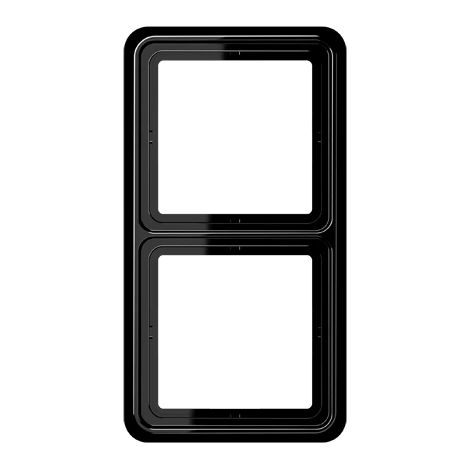 Jung Marco 2gang, CD 500, IP 44, duroplástico, negro, montaje vertical y horizontal CD 582 SW
