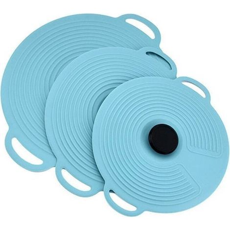 Ensemble de couvercles alimentaires en silicone pour le rangement et l'organisation de la cuisine (grand, moyen et petit) (1/5)