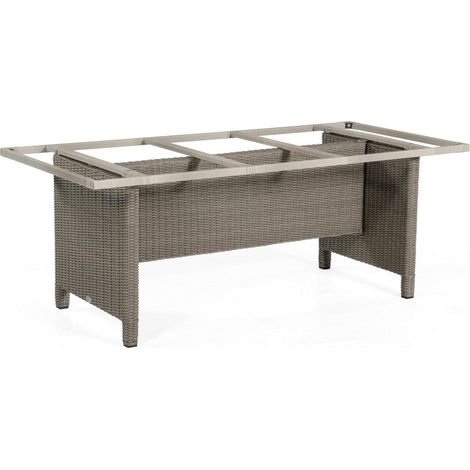 Tischgestell Base-Polyrattan 190/90 cm A lu/KS stone-grey