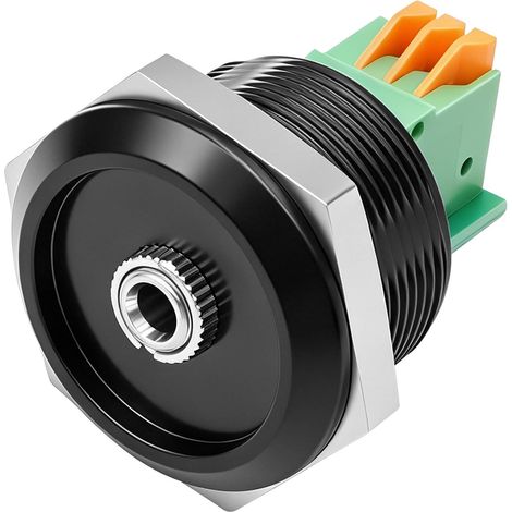 Adaptateur TRS 3,5 mm à sertir sans soudure 3,5 mm 1/8 TRS stéréo femelle vers borne de connexion rapide 3 broches type presse adaptateur sans soudure pour extension/réparation port casque (1/5)