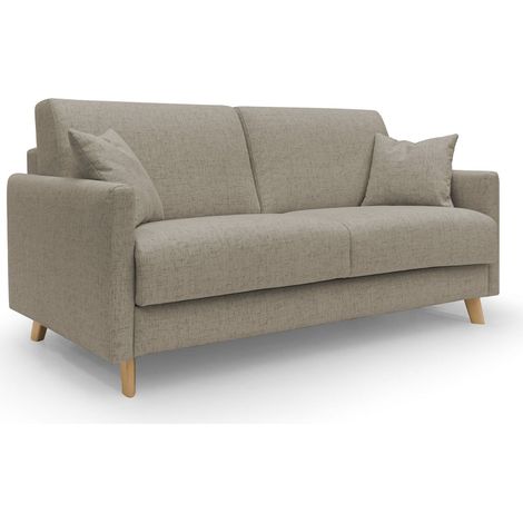 Edgar Sofá cama convertible en tela FELIS impermeable 180 cm (mat. 140x197) Marrón