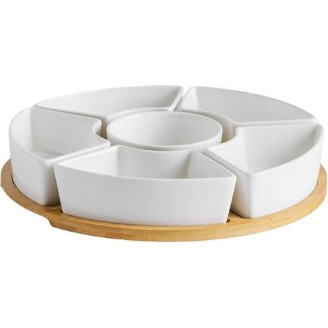 Plateau Roundys Blanc Moyen 29.5 cm