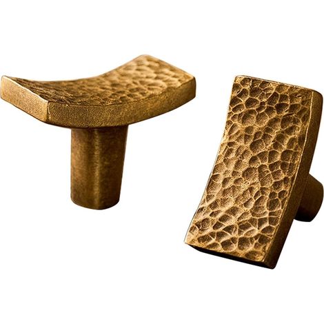 Boutons de meubles monotrou en bronze antique martelé, finition (1/5)