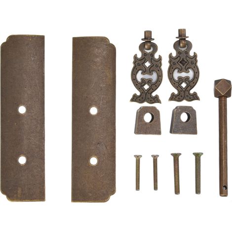 Poignée de tiroir orientale en laiton antique, couleur bronze, facile à installer pour armoire et commode, style rétro élégant. (1/5)