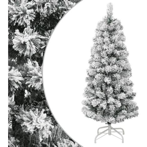 Sapin de Noël artificiel de 120 cm avec charnières et neige artificielle (1/5)