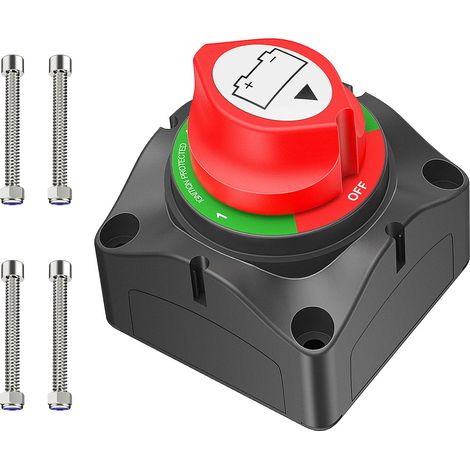 Adatto per interruttori batteria, interruttore batteria principale 12-48 V per auto, veicoli, camper e barche (on/off)