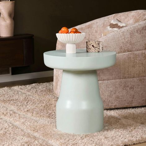 Petite table de salon en bois vert clair 42 cm DUOMO (1/5)