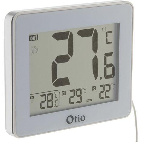 Thermomètre intérieur extérieur filaire avec écran LCD 9 cm – Sonde 1,5 m – Affichage températures -40°C à 70°C (1/5)