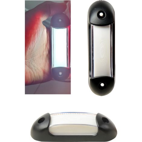 Feu de gabarit / feu de marquage à LED, blanc, effet néon, 12–24 V – pour remorques, plateaux, poids lourds, etc.