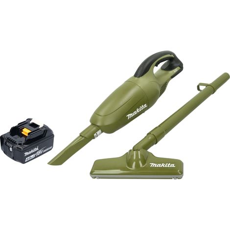 Aspiratore a batteria Makita DCL 180 MO 18 V 0,65 l serie Olive Outdoor Adventure + 1x batteria ricaricabile 4,0 Ah - senza caricabatterie