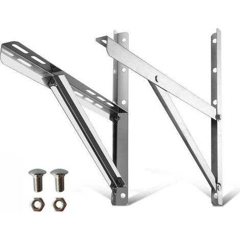 Support de climatiseur en acier inoxydable support d'unité externe de climatiseur support de climatiseur - convient pour climatiseur 1,5 P, 4246cm, portant ≤ 200kg, 1 paire (1/4)