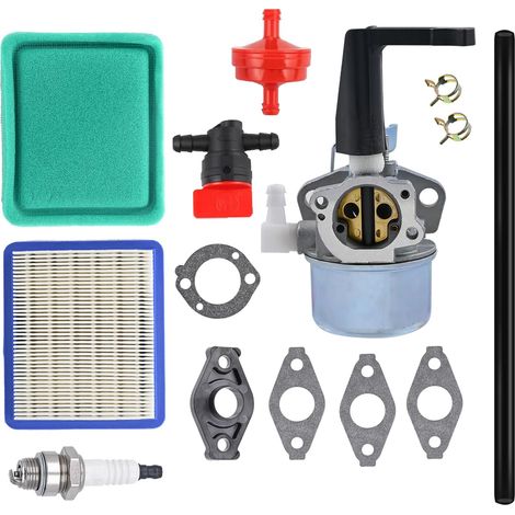 Vergaser 696065 697422 für Briggs & Stratton – Ersetzt 110402, 110412, 215369 (5 PS, 5,5 PS, 6 PS, 6,5 PS, 7 PS) – Satz mit Dichtungen für Motorhacke, Generator, Wasserpumpe – Alovez