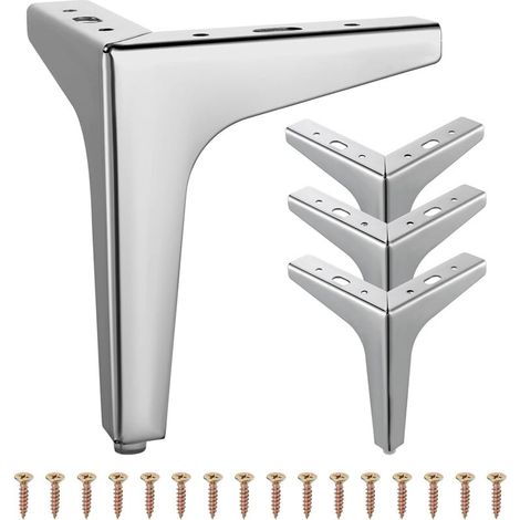 PCS Metal Furniture Legs, 6" 15cm Triangle Furniture Legs for Sofa Coffee Table TV Cabinet and Other Furniture Legs