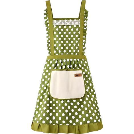 Tablier Lin-Coton - Vert - Pour Cuisine Barbecue Artisanat - Poche Avant - Bretelles Réglables - 1 Pièce (1/5)