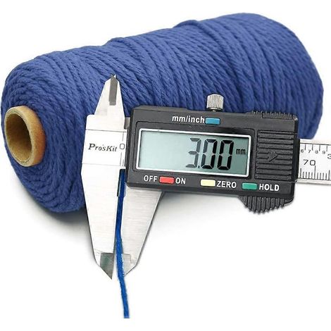 Ficelle de coton verte de 100 m, 3 mm, pour jardinage, loisirs créatifs, bricolage, décoration et projets faits maison. (1/3)