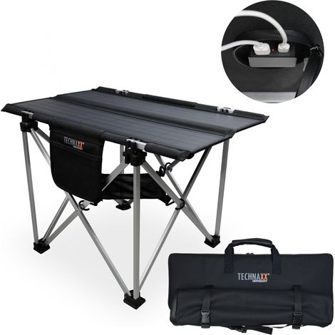 Table Solaire Portable 20W Panneau Solaire Pliable avec USB-A et USB-C Chargeur Solaire Monocristallin Efficacité 19% Table Camping Outdoor pour Voyage Randonnée Jardin TX-251 (1/5)