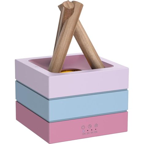 Humidificateur d'air - 280 ml - Diffuseur de parfum - Rechargeable - Avec lumière colorée - Fonction de minuterie à trois vitesses - Convient pour chambre à coucher, bureau, salon, cadeau de Noël
