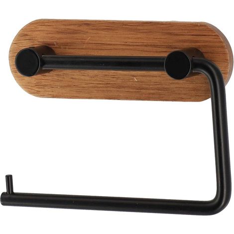 Derouleur papier wc acacia et metal noir sur sticker - acacia - Tendance (1/2)