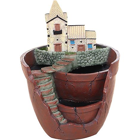 Grand pot de fleurs suspendu en résine pour plantes succulentes, style créatif, pour intérieur et extérieur. (1/5)