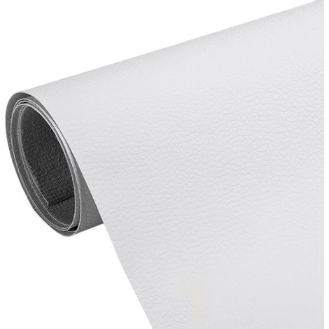 1 Pièce Patch de réparation, auto-adhésif, cuir blanc, 50x137 cm, pour canapé voiture meuble (1/5)