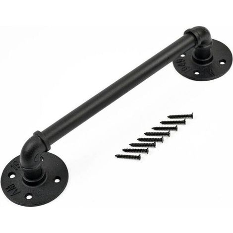 Main courante Escalier,fer forgé tuyaux design Escaliers, sécurité à la maison clôture for les personnes âgées et les enfants intérieur et extérieur Rampe,30cm (1/4)