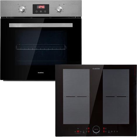 Kalahari Delicatessa ensemble four à induction encastrable en inox noir