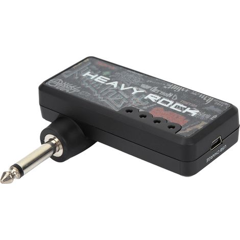 Amplificateur guitare électrique portable rechargeable avec écouteurs, silencieux, accessoire pratique pour pratique à domicile (1/5)
