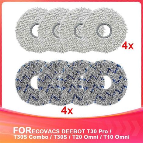 BARKBUSTERS Chiffon de nettoyage lavable pour ECOVACS DEEBOT T30 Pro / T30S Combo / T30S / T20 Omni / T10 Omni / X1 Omni (pièce de rechange) (1/5)