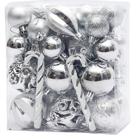 Transparente, dekorative Kugeln aus bruchsicherem Kunststoff zur Dekoration von Weihnachtsbäumen und Hochzeitsfeiern (1/4)