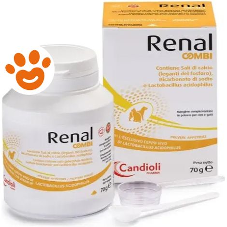Candioli Dog&Cat Renal Combi in Polvere - Confezione 70 Gr -